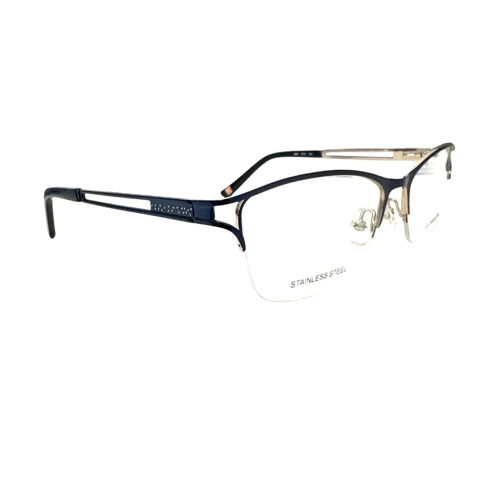 NEW Liz Claiborne L 661 Blue and Gold Eye Glasses